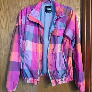 The North Face Pink & Purple Plaid Lightweight Jacket
